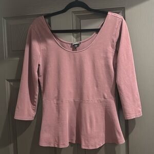 Express dusty rose peplum top